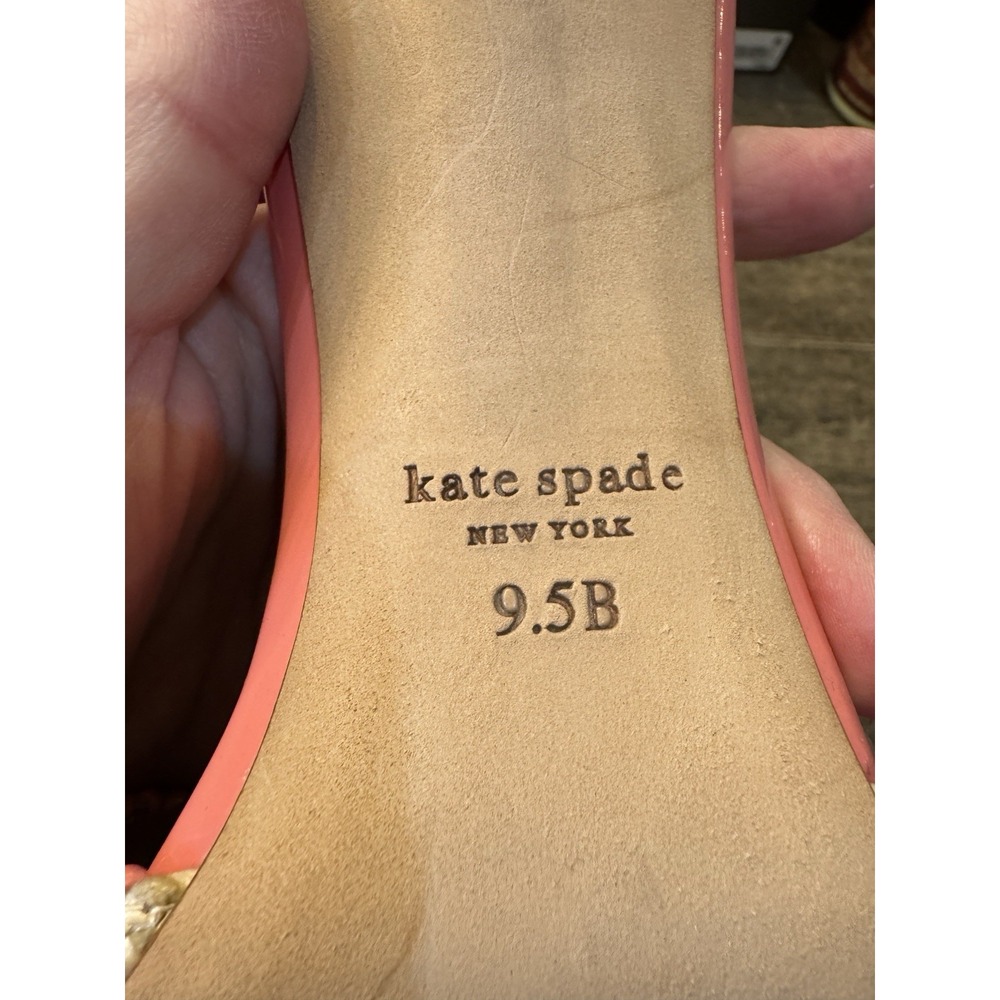 KATE SPADE NEW YORK Raffia Heeled Sandals Size 9.5‎ - Picture 8 of 11